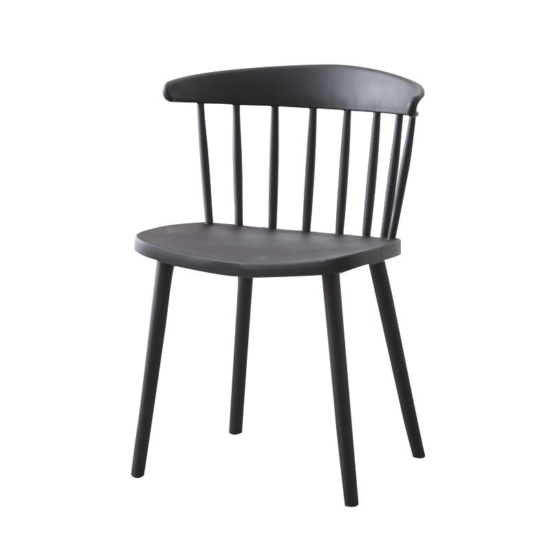 Scandinavian Plastic Dining Kitchen Room Chair Windsor Back Side Chair