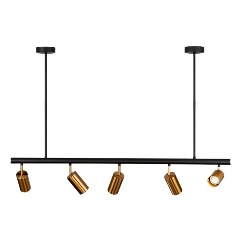 5-Lights Cylindrical Island Light Nordic Style Angle Adjustable Spotlight Dining Room Lighting Fixture