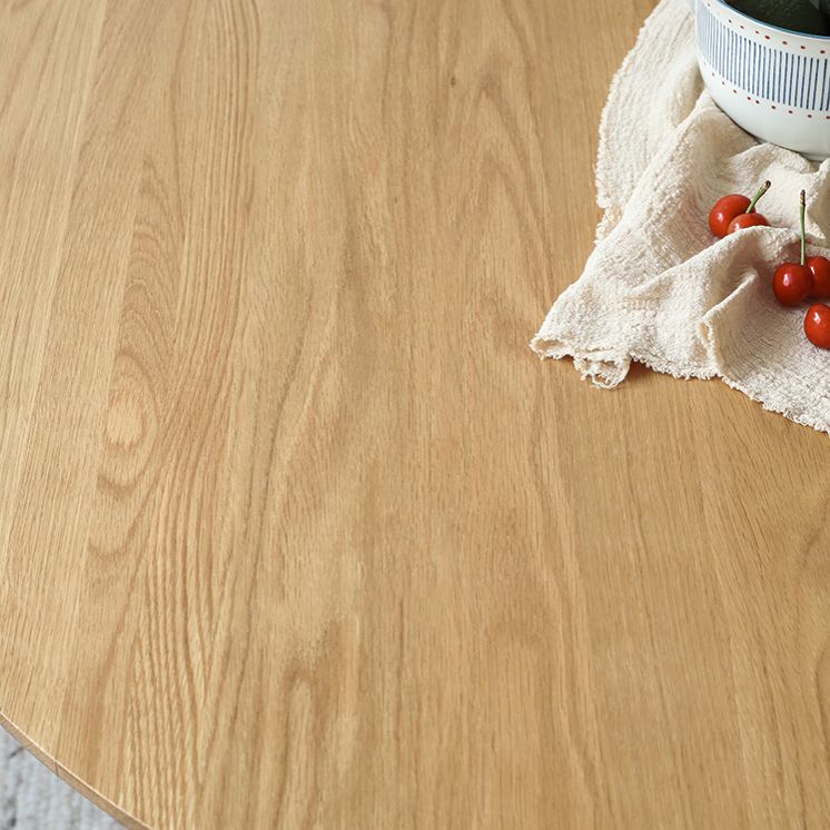 Round 4-foot Dining Table Oak Solid Wood Furniture for Dining Room Home