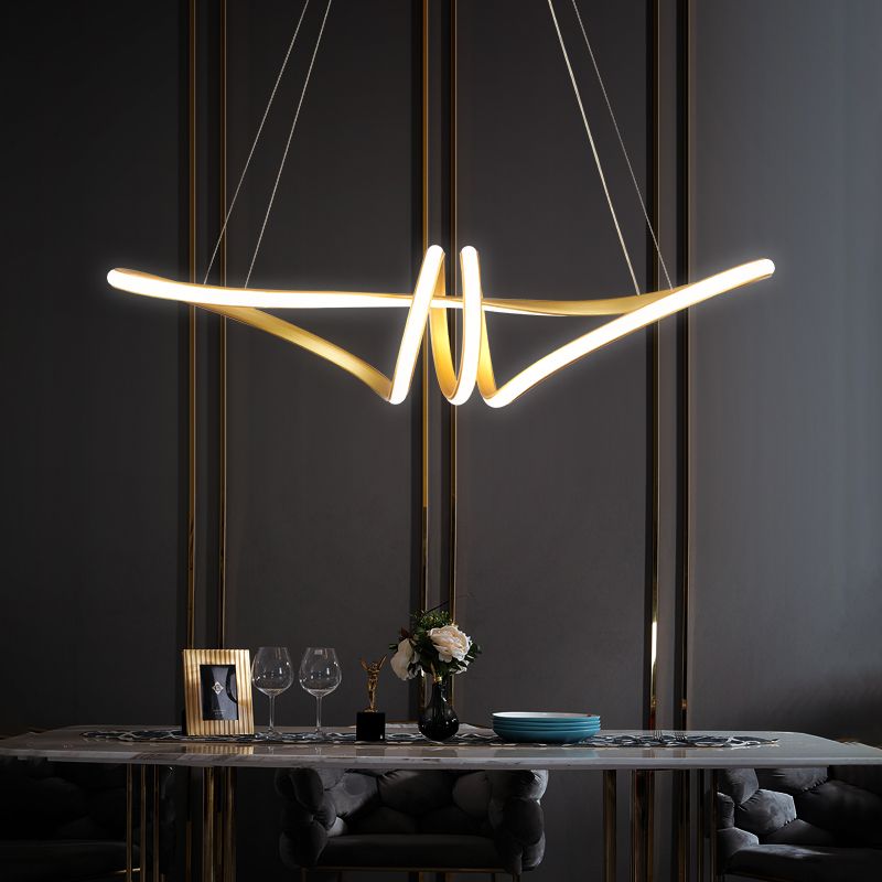 Finitura oro Twist Island Minalismo Minimalismo Light Metal Cipant Light per il ristorante
