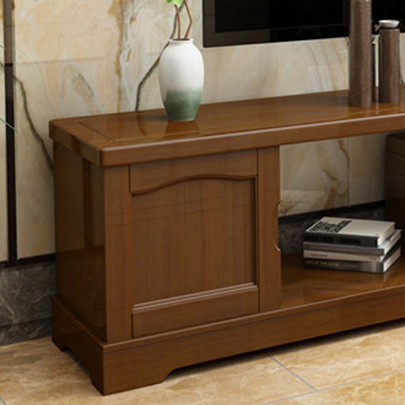 Wooden TV Stand Console Traditional Style Home TV Cabinet with Drawers