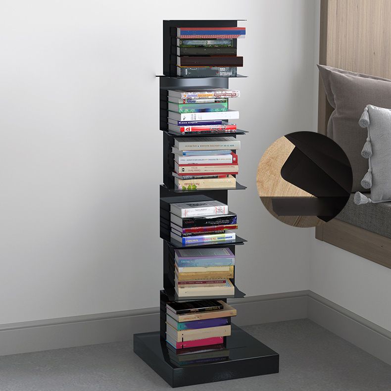 Closed Back Bookshelf Contemporary Style Vertical Bookcase for Home Office