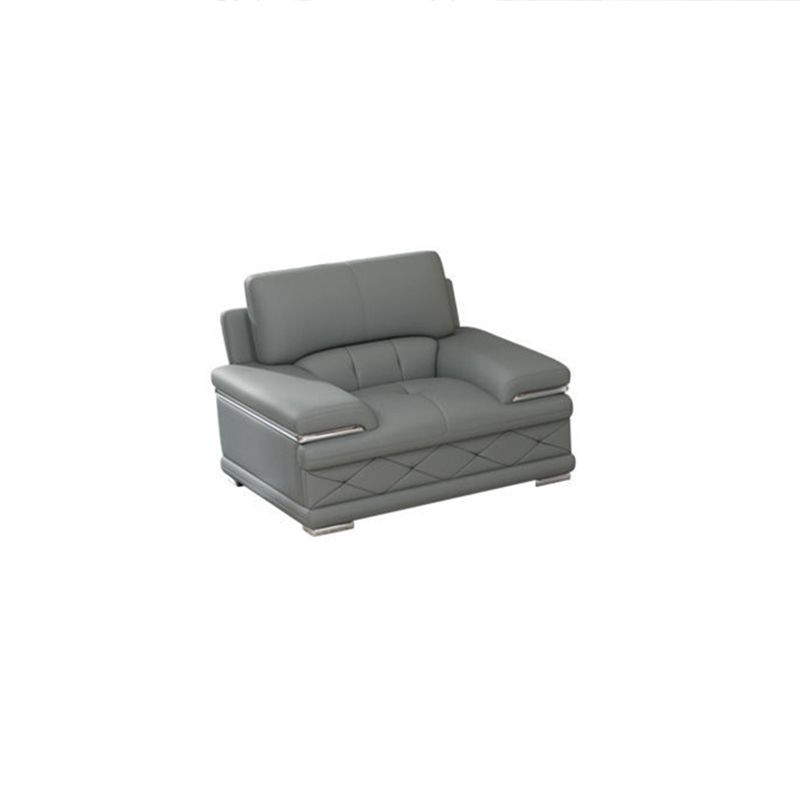 Upholstered Armrest Cushioned Back Sponge Padded Sofa Bed Grey/yellow Sofa
