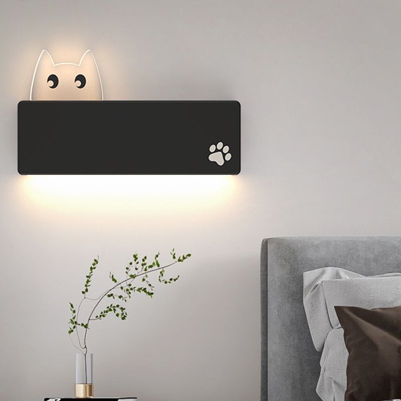 Forma a forma di gatto Light Kids Style Metal 1 Light Wall Monte Light