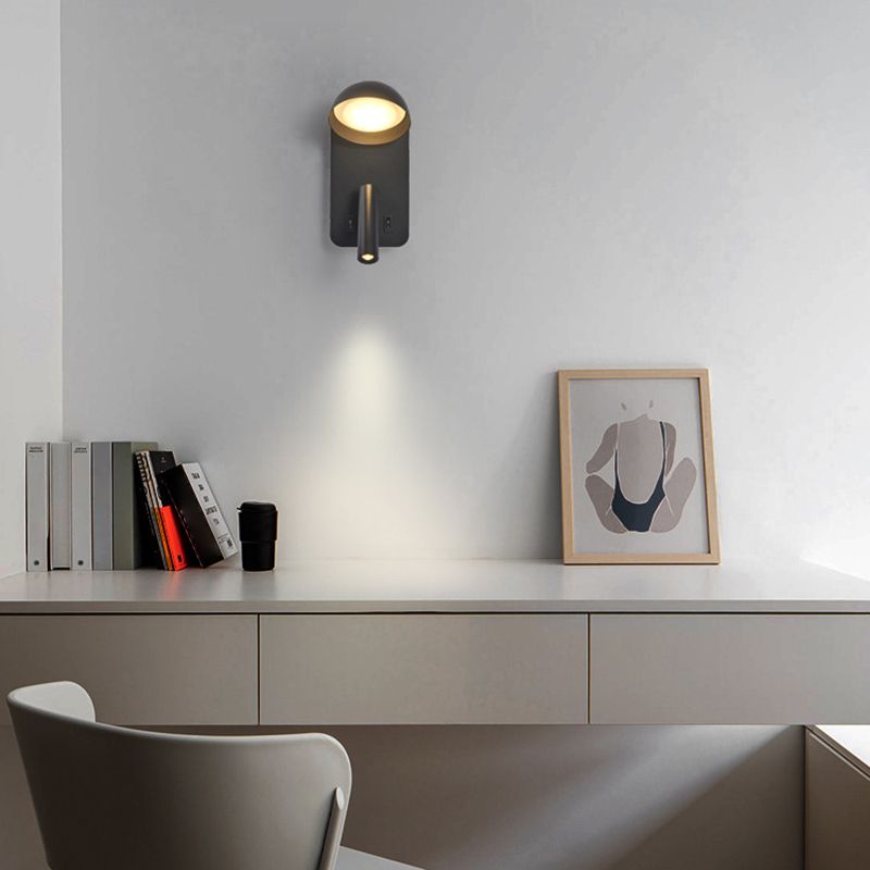 Modern Style Cylinder Shape Wall Sconce Metal 2 Lights Sconces for Bedroom