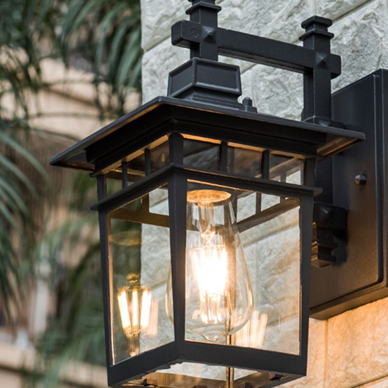 Moderne Aluminium -Wandleuchte Geometrieform 1 Lichtwandleuchten mit Glas für draußen