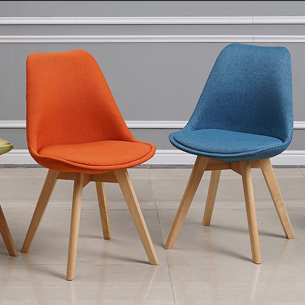 Wood Scandinave Brasserie Plaide 17 '' Wide Parsons Chaies Dining