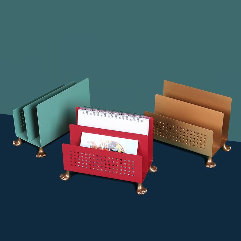 1 Shelf Metal Horizontal Bookshelf Standard Glam Closed Back Bookcase