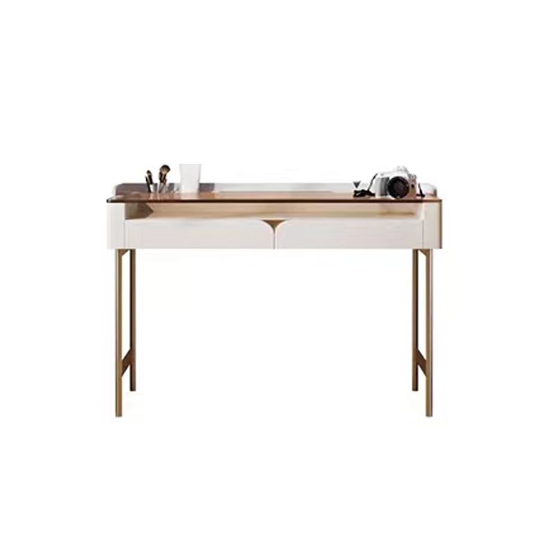 Glass Top Makeup Vanity Desk Storage Box Makeup Vanity Set with Drawer