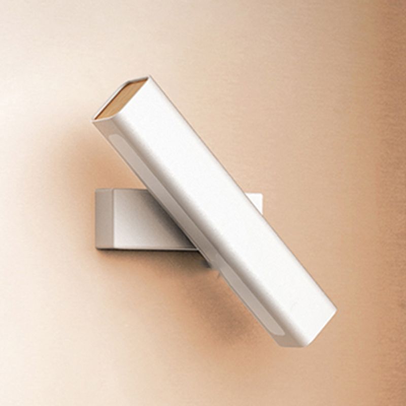 Square Shade Metal Wall Sconce Modern 1-Light Wall Mount Lighting