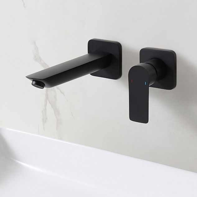 Lever Single-Handle Wall Mounted Modern Low Arc Metal Wall Mount