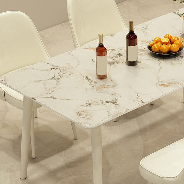 Modern Stone Rectangle Dining Table 1/5 Pieces Dining Set for Dining Room
