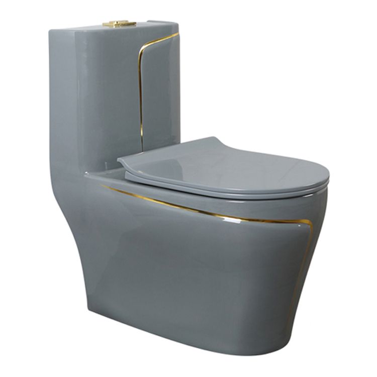 Traditional Floor Mounted Urine Toilet Siphon Jet Toilet Bowl with Toilet Seat