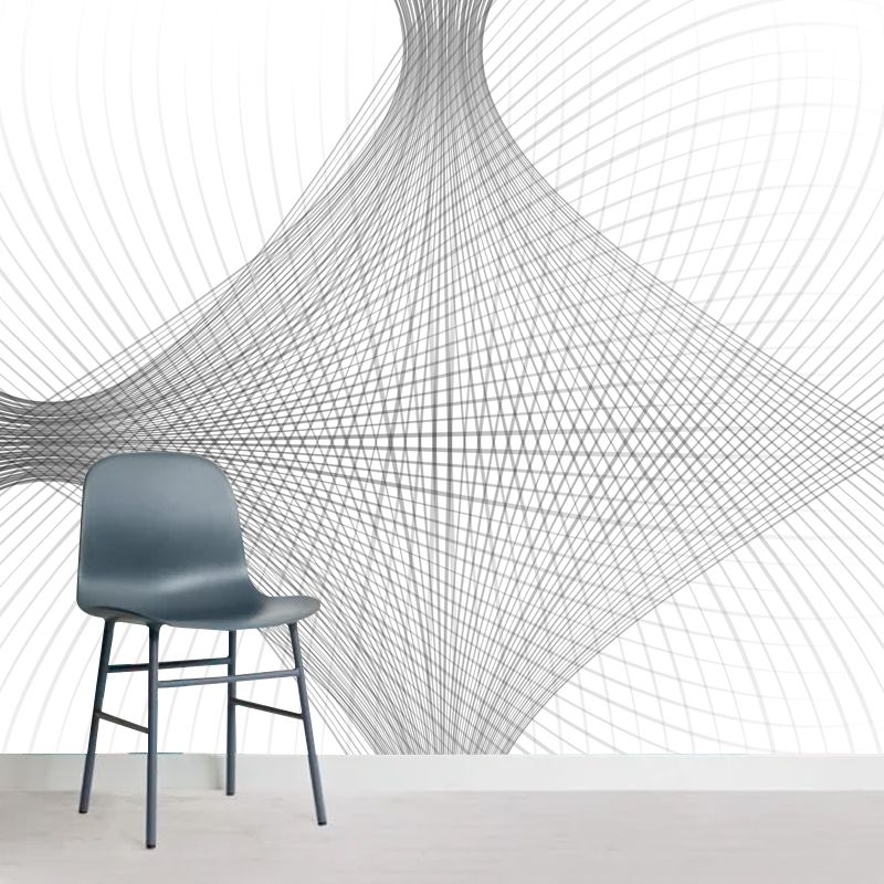 Whole Crisscrossed Line Mural Decal Moisture Resistant Minimalist Living Room Wall Decor