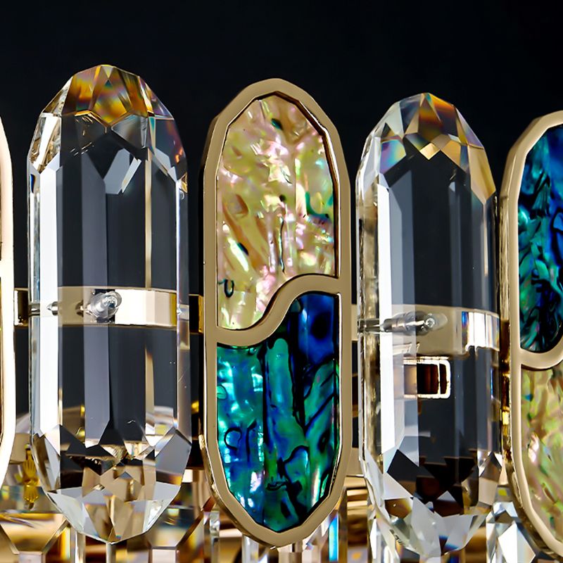 Modern Style Layered Wall Light Crystal 3 Lights Sconces for Bedroom