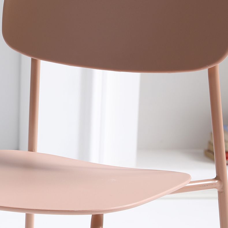 Contemporary Restaurant Open Back Side Chair Matte Finish Plastic Dining Chair