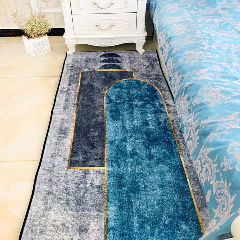 Goud Modern tapijt Blending Grafisch tapijt Niet-slip achterstapijt tapijt voor woonkamer