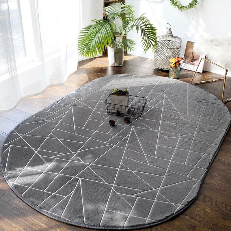 Relaxing Abstract Printed Rug Multi Colored Polypropylene Indoor Rug Anti-Slip Backing Pet Friendly Carpet for Bedroom