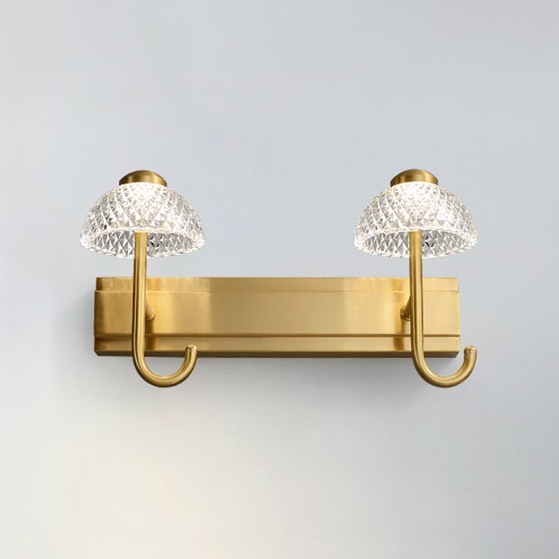 Modern Minimalist Style Wall Mounted Vanity Lights Copper Vanity Fixtures for Toilet
