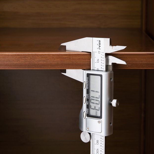 Vertical Bookcase with Doors Bamboo Book Shelf for Home Office