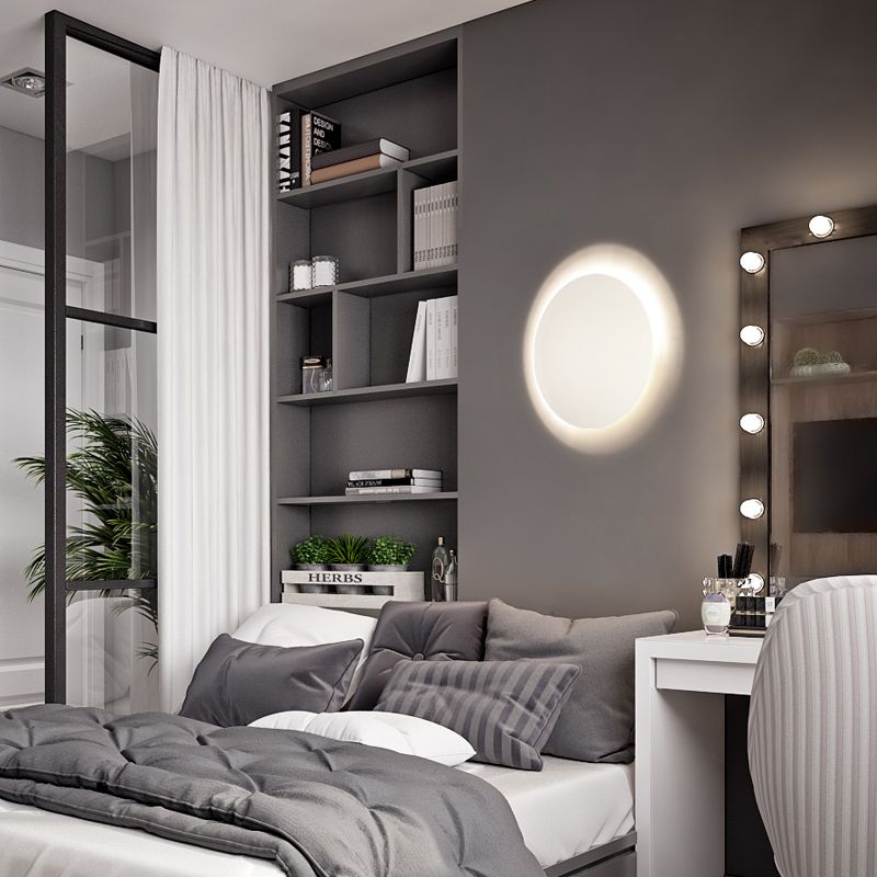 Semisfeer Acryl Wandlicht Modernisme Wit/goud LED SCONCE Licht in warm/wit licht voor slaapkamer