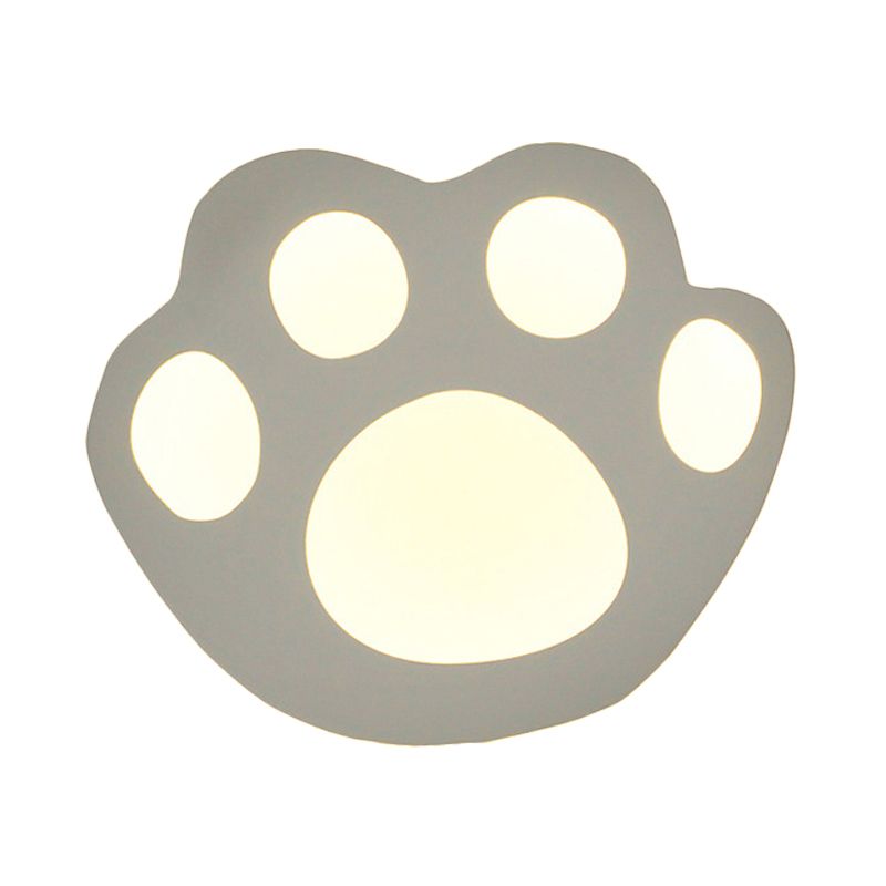 Flat Cartoon Shape Wall Light Modern Stylish Acrylic LED Wall Lamp in White for Stair