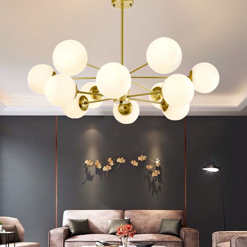 Luz de lámpara de lámpara de vidrio contemporánea Restaurante Hanging Chandelier