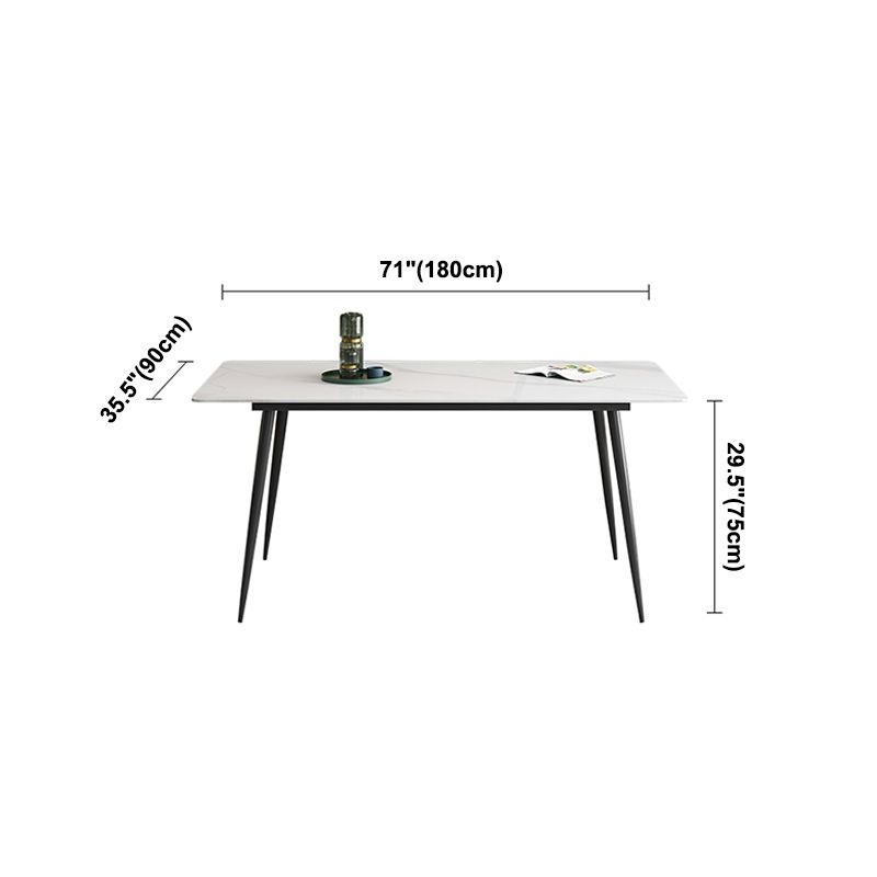 Mesa de comedor rectangular Piedra industrial Mesa de comedor de 4 pies para interiores