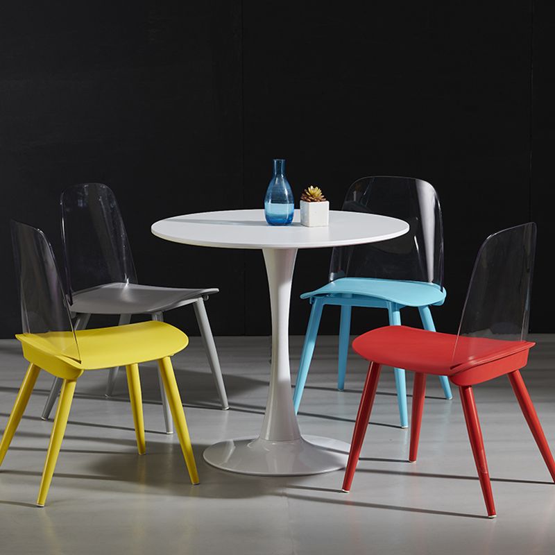 Round Dining Table Modern Tulip Base Fixed Table of Sintered Stone