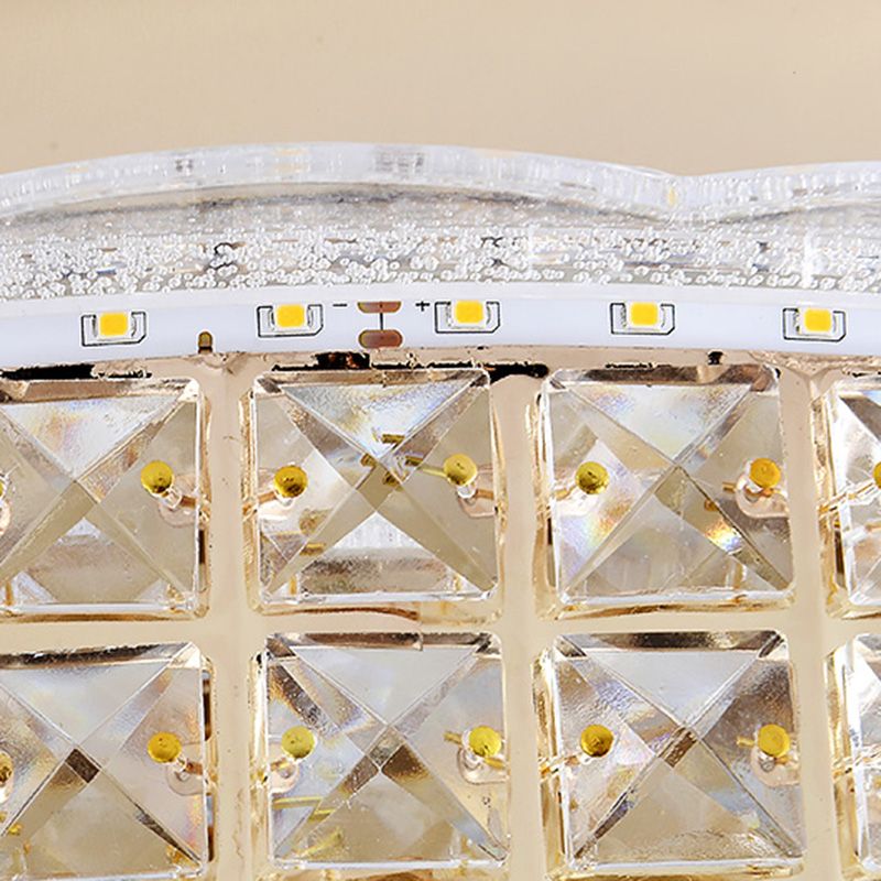 Modern Crystal Style Flush Mount Light Simplicity LED Ceiling Lamp for Bedroom
