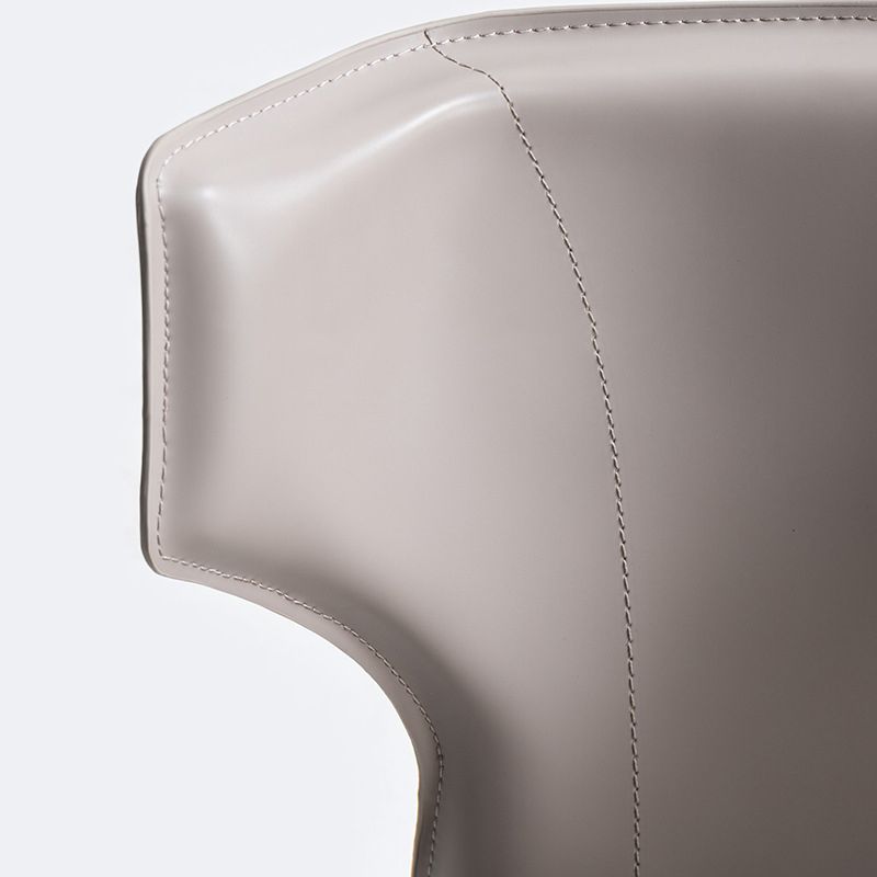 Faux Leather Modern Dining Room Chair Matte Finish Wingback Side Dining Chair