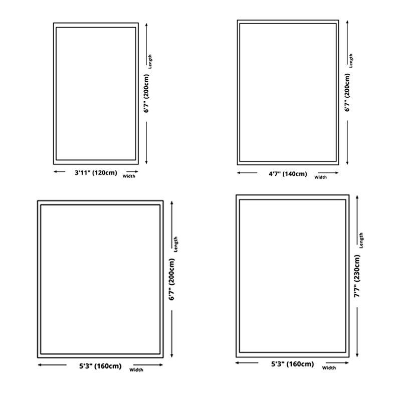 Multicolor Boho-Chic Area Carpet Polyester Tribal Pattern Washable Area Rug Carpet for Living Room