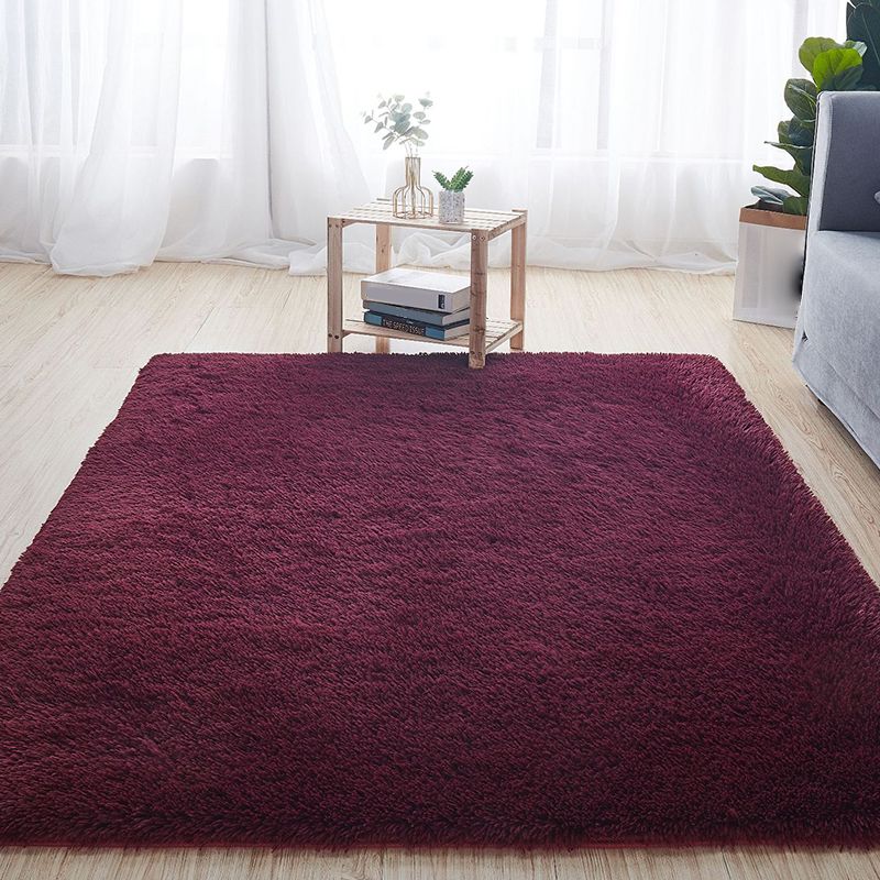 Comfort Solid Color Rug Multi-Color Scandinavian Carpet Plush Stain Resistant Anti-Slip Backing Machine Washable Rug for Home