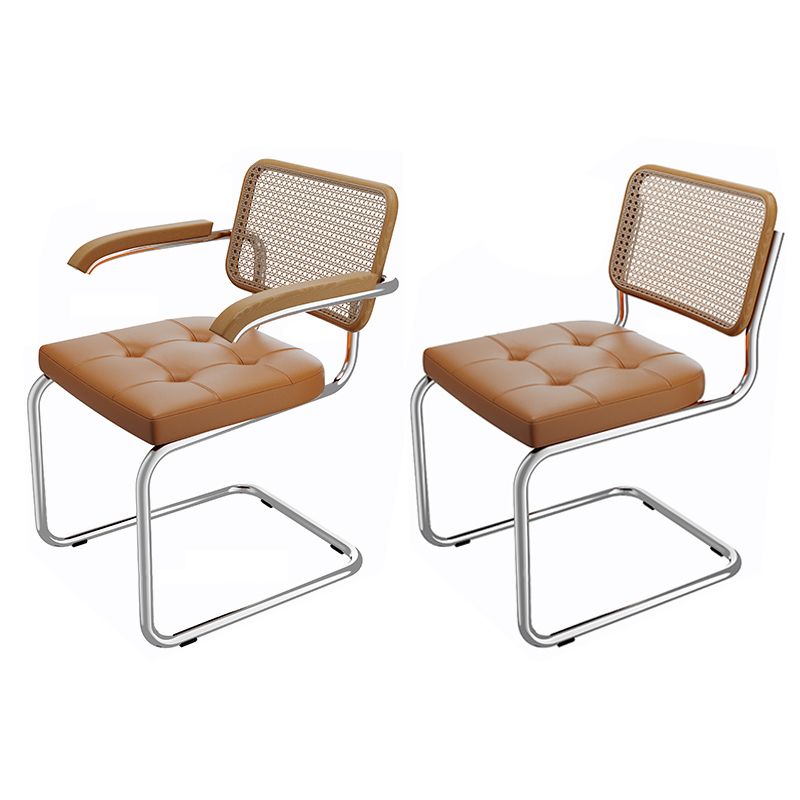 1/2/4/6 Pieces Modern Rectangle Acrylic Base Dining Set for Home