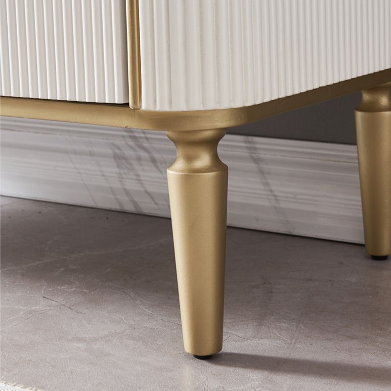 Glam Dining Server Marble Buffet Server with Doors for Dining Room