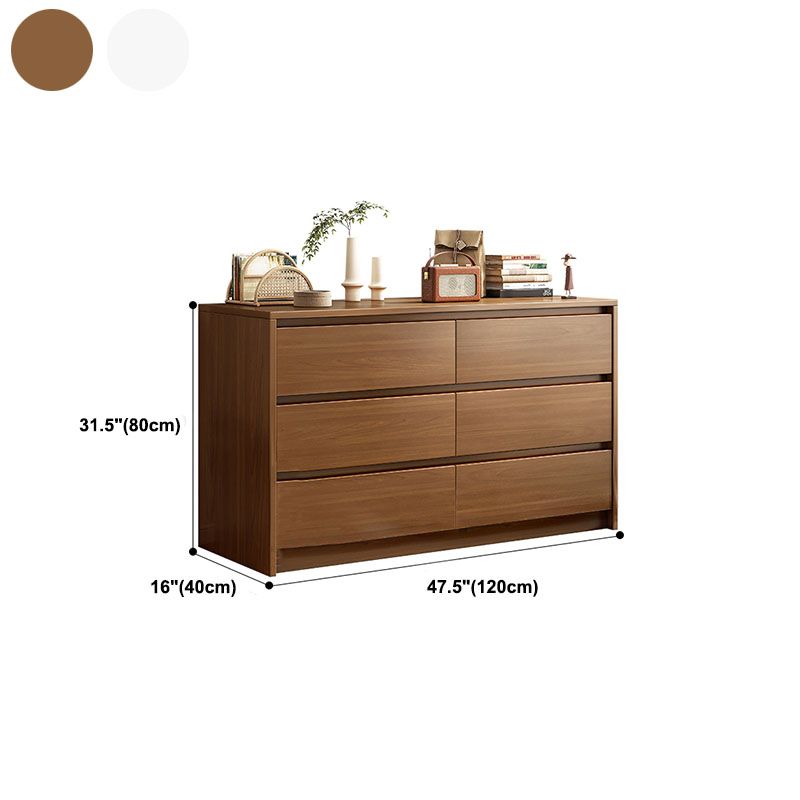 Contemporary Wooden Chest Bedroom Storage Chest with Drawers