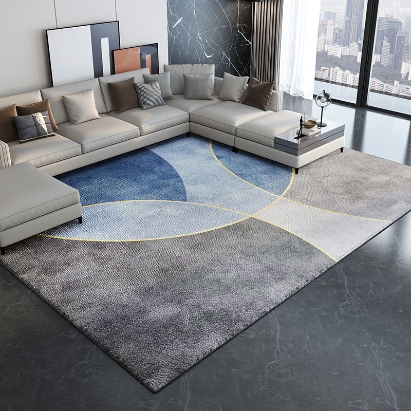 Alfombra marina ligera Moderia Mezcla gráfica Alfombra resistente a las manchas de la alfombra para la decoración del hogar