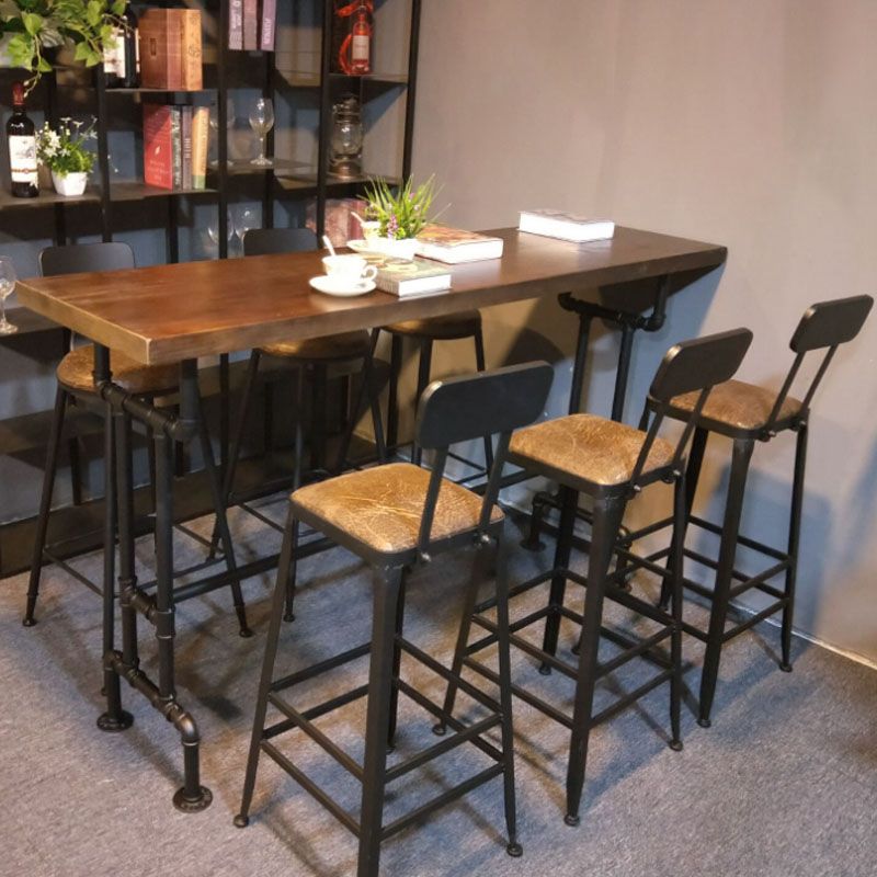 Industrial Bar Dining Table Cafe and Breakroom Bar Stool Table