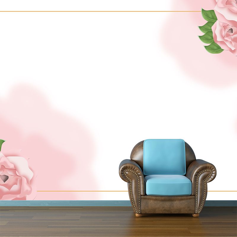 Modern Illustration Mural Wallpaper Plant Pattern Indoor Wall Mural