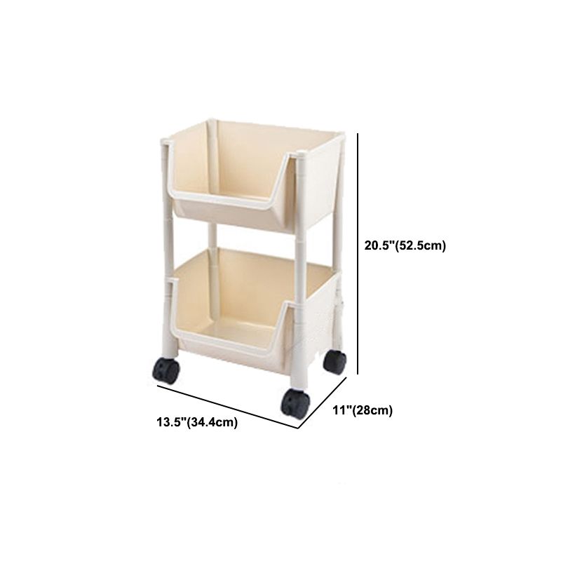 Urban Closed Back Shelf Bookcase Plastic/Acrylic Bookshelf with Caster