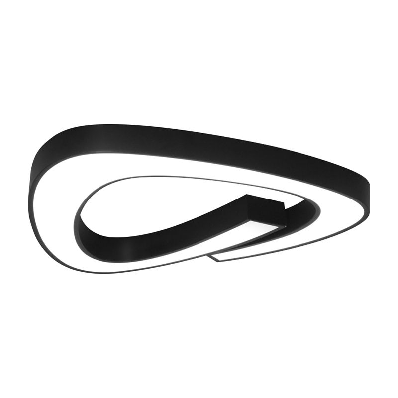 Simplicity Triangle LED Flush Light Fixture Acrylic Living Room Ceiling Mounted Lamp