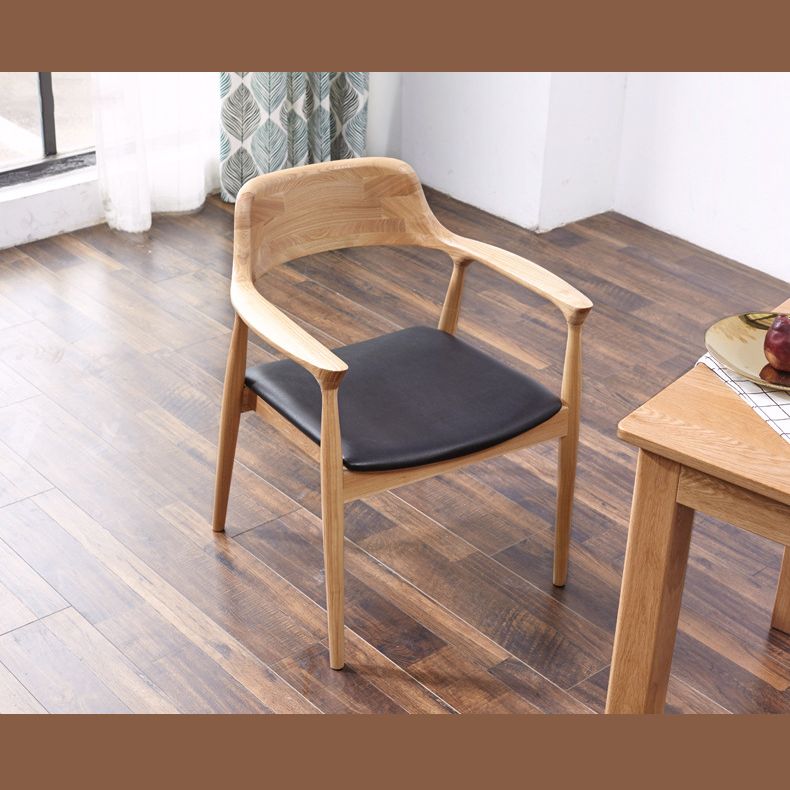 Chaise de salle à manger de style contemporain en bois massif ouvert à l'arrière pour restauration pour restaurant