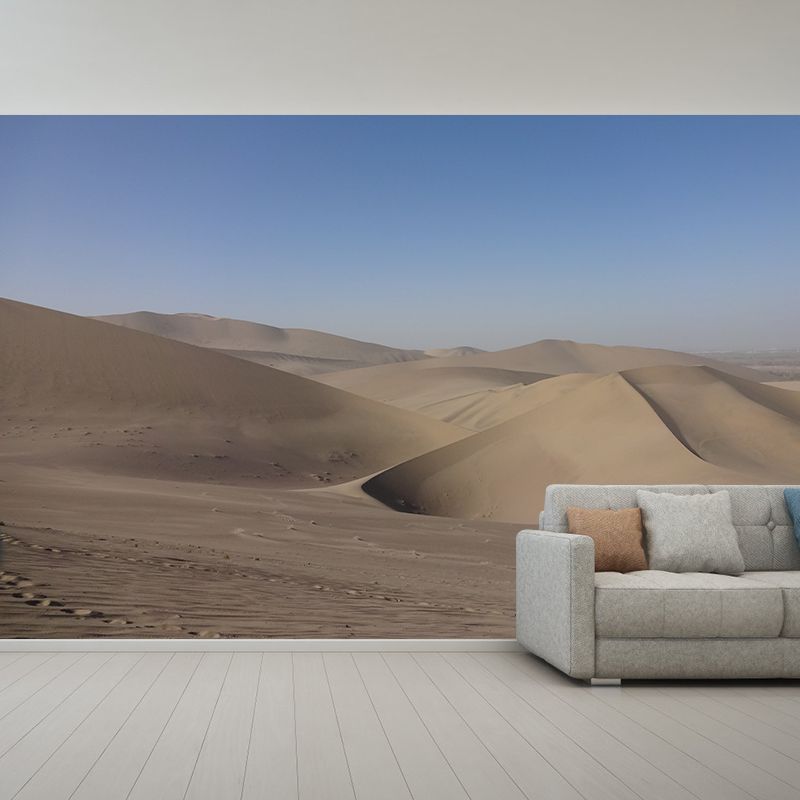 Wind Erosion Desert Wall Mural Modernism Wall Covering for Sitting Room