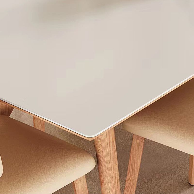 Modern 1/2/5/7 Pieces Dining Furniture Stone Rectangle Dining Chairs Set in White