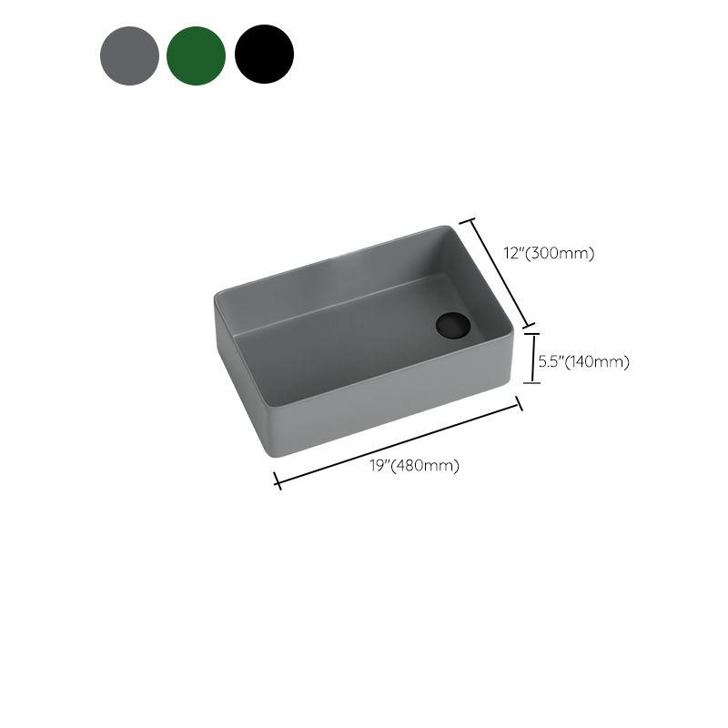 Modern Style Bathroom Sink Stainless Steel Rectangle Bathroom Sink