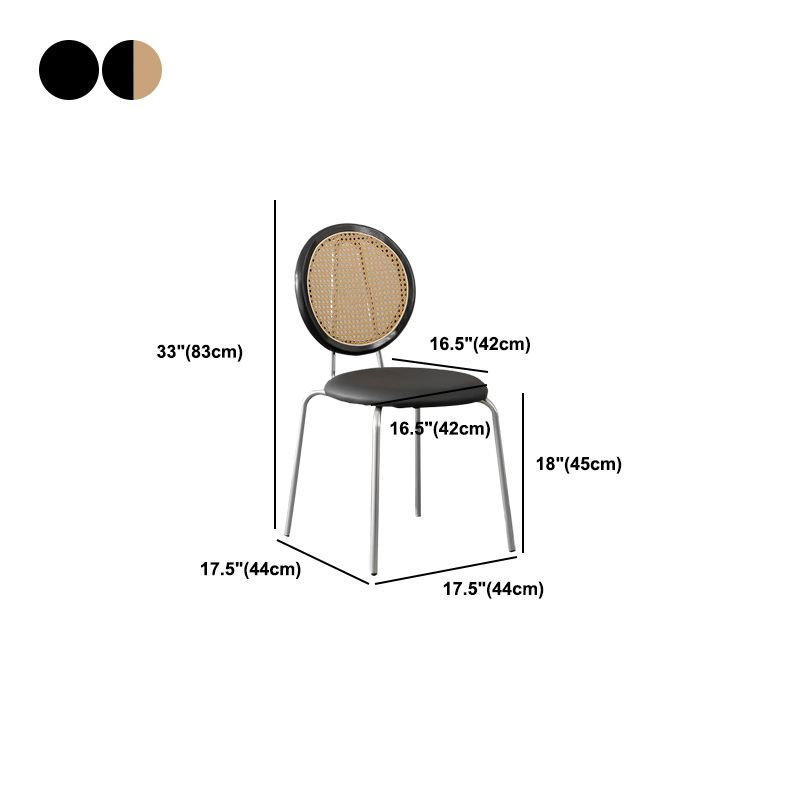 Contemporary Dining Side Chair PU Leather Stacking Side Chair