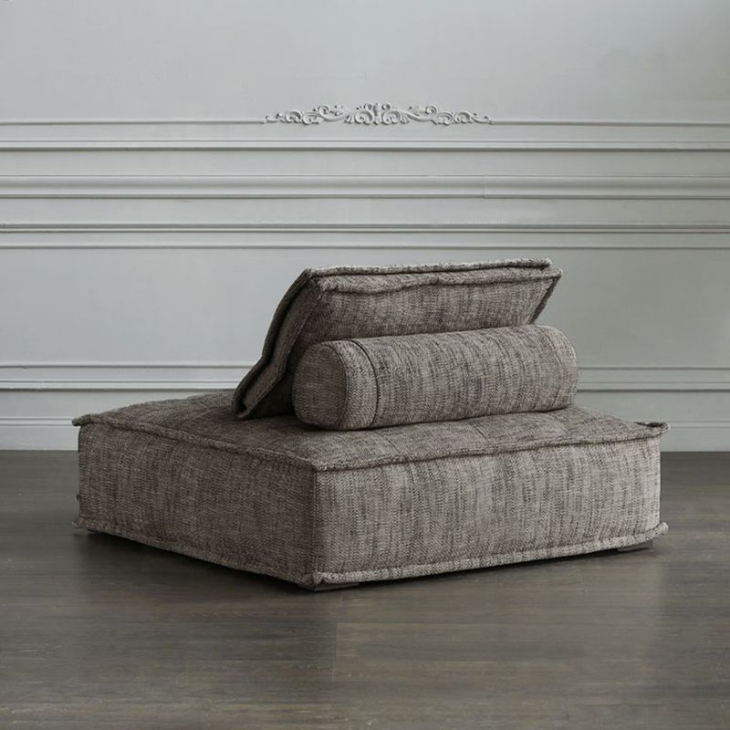Contemporary Pillows Standard Armless Linen Stationary Seating