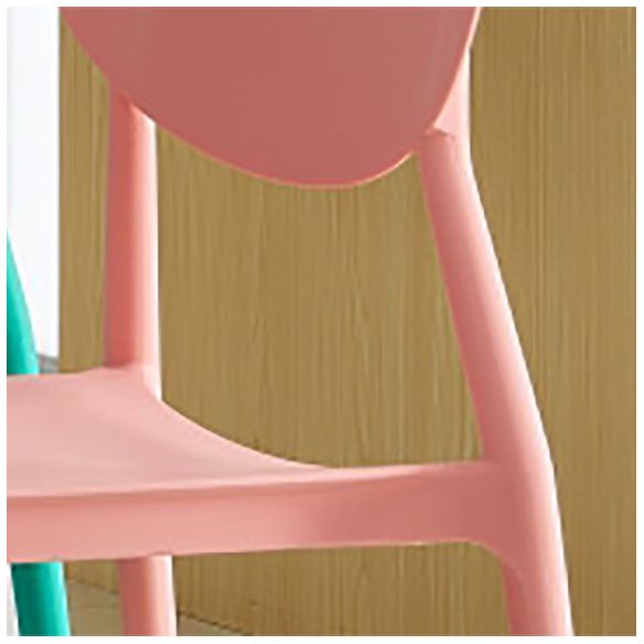 Contemporary Style Armless Chair Plastic Open Back Side Dining Chair for Restaurant