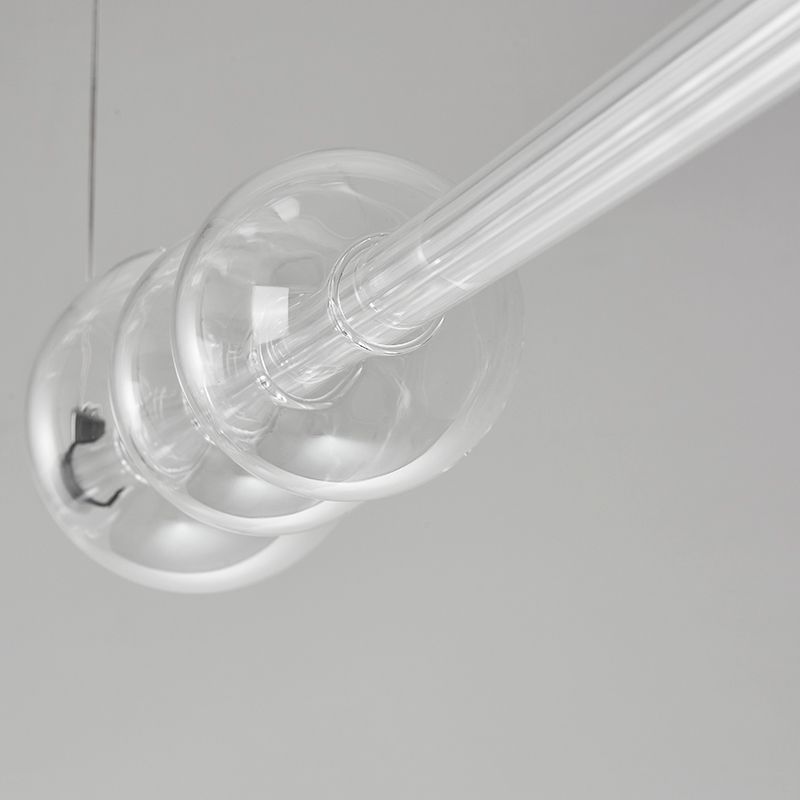 Clear Glass Ceiling Pendant Light Modern LED Kitchen Island Lighting Ideas