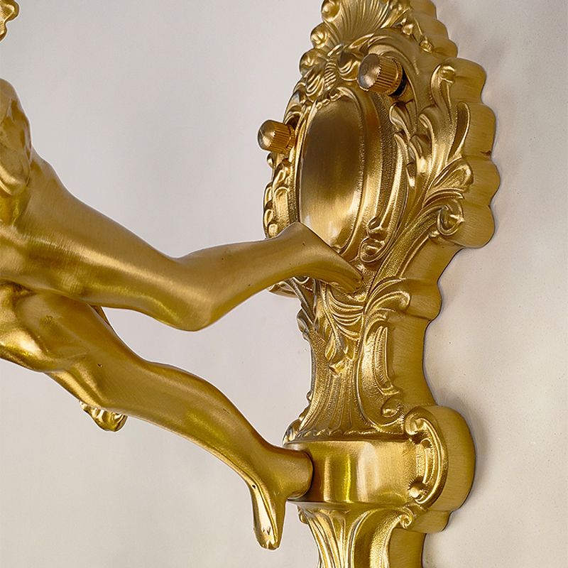 Modern Style Wall Lamp Crystal 1 Light Sconces in Gold for Bedroom